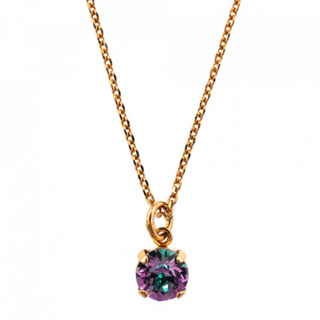 Pandantiv cu lant placat cu Aur roz de 24K, cu cristale Swarovski, Bohemian Rhapsody | 5440-001VLRG-Mov-8940
