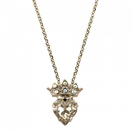 Pandantiv cu lant placat cu rodiu, cu cristale Swarovski, Aura | 5543-001RO-Transparent-6980