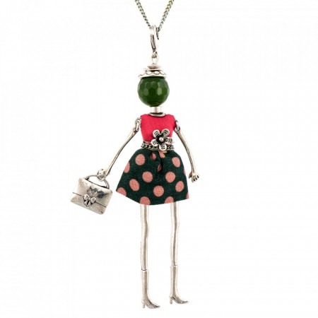 Bambola in Stile Arezzo-Green-Silver-Verde-741