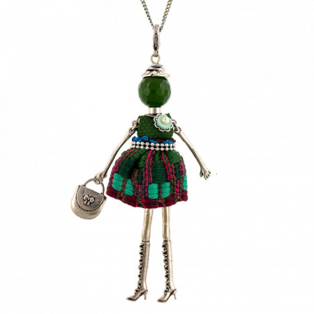 Bambola in Stile Goteborg-Silver-Green-Verde-721