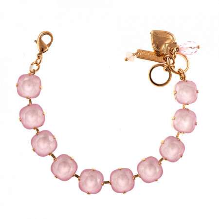 Bratara placata cu Aur roz de 24K, cu cristale Swarovski, Powder Rose | 4326/2-121121RG-Roz-1111