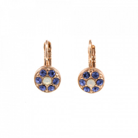 Cercei placati cu Aur roz de 24K, cu cristale Swarovski, Purple Rain | 1044/1-1062RG6-Multicolor-1531