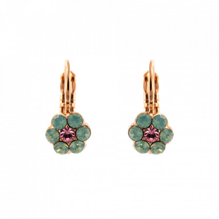 Cercei placati cu Aur roz de 24K, cu cristale Swarovski, California Dreaming | 1166/1-806RG6-Roz-5381