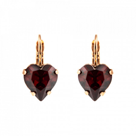Cercei placati cu Aur roz de 24K, cu cristale Swarovski, Lady in Red | 1100/2-208RG6-Rosu-1901