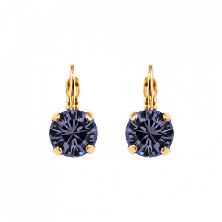 Cercei placati cu Aur roz de 24K, cu cristale Swarovski, Provence Lavender | 1440-283RG6-Mov-5961