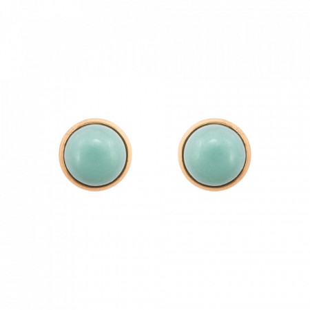 Cercei placati cu Aur roz de 24K, cu cristale Swarovski, Sapphire Sky | 1110-M80RG2-Verde-1941