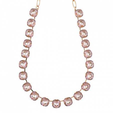 Colier placat cu Aur roz de 24K, cu cristale Swarovski, Cappuccino DeLite | 3326-148148RG-Multicolor-6211