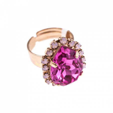 Inel placat cu Aur roz de 24K, cu cristale Swarovski, California Dreaming | 7098-1063RG-Roz-8891