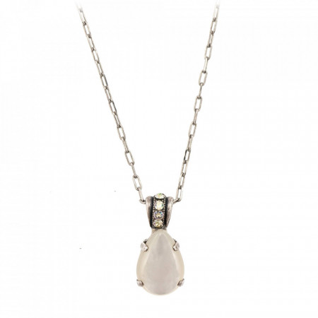 Pandantiv cu lant placat cu Argint 925, cu cristale Swarovski, Forever | 5312-1006SP-Alb-6871