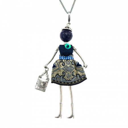 Bambola in Stile Astana Chic-Bleumarine-Albastru-752