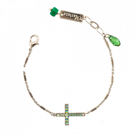Bratara placata cu Argint 925, cu cristale Swarovski, Fern | 4520-2143SP-Verde-1192