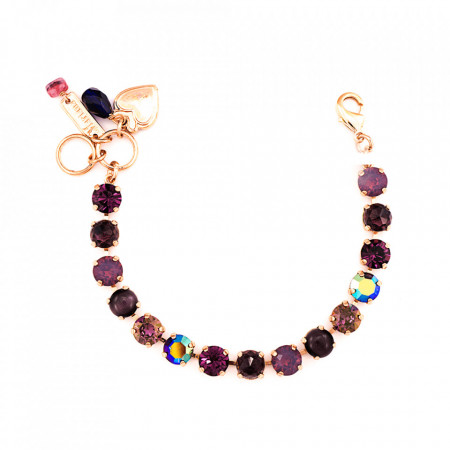 Bratara placata cu Aur roz de 24K, cu cristale Swarovski, Bohemian Rhapsody | 4252-2044RG-Mov-1052