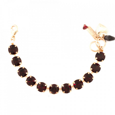 Bratara placata cu Aur roz de 24K, cu cristale Swarovski, Lady In Red | 4474-208208RG-Rosu-1172