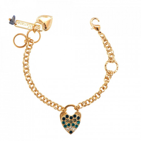 Bratara placata cu Aur roz de 24K, cu cristale Swarovski, Nightfall | 4019/5-1114RG-Albastru-1002