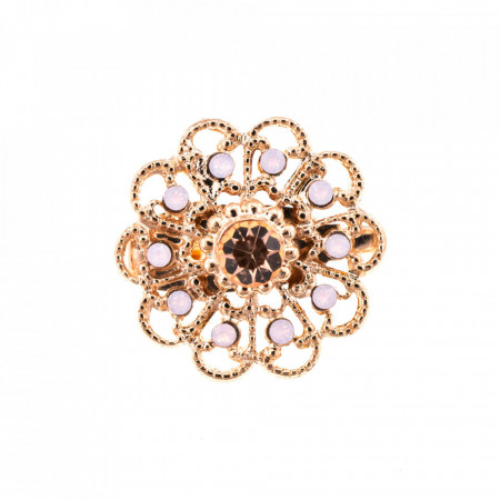 Brosa placata cu Aur roz de 24K, cu cristale Swarovski, Tiara Day | 2501-2333RG-Multicolor-1242