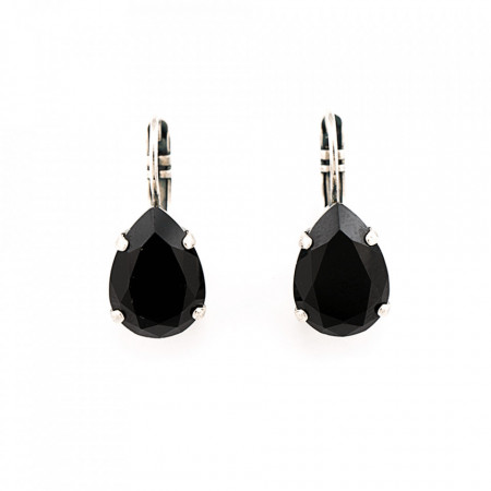Cercei placati cu Argint 925, cu cristale Swarovski, Check Mate | 1032/1-280SP6-Negru-1392