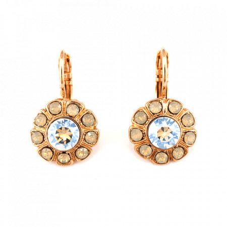 Cercei placati cu Aur roz de 24K, cu cristale Swarovski, Forever | 1131-391100RG6-Transparent-2012