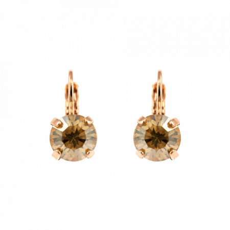Cercei placati cu Aur roz de 24K, cu cristale Swarovski, Jackie | 1440-216RG6-Bej-5942