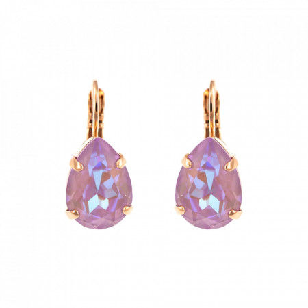 Cercei placati cu Aur roz de 24K, cu cristale Swarovski, Lavender | 1032/1-144RG6-Multicolor-1382