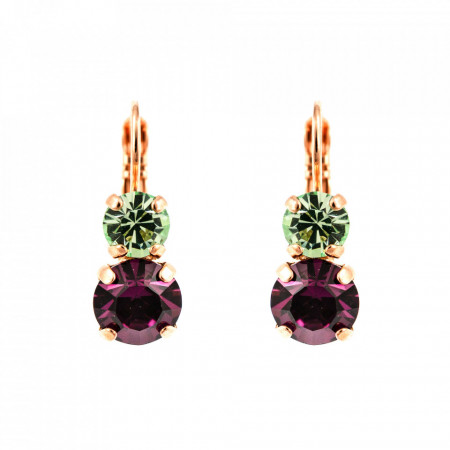 Cercei placati cu Aur roz de 24K, cu cristale originale, Take my Breath Away| 1191-1156RG6