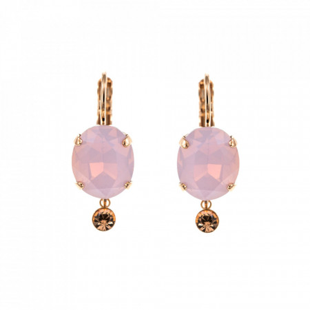 Cercei placati cu Aur roz de 24K, cu cristale Swarovski, Tiara Day | 1023/2-2333RG6-Roz-1282