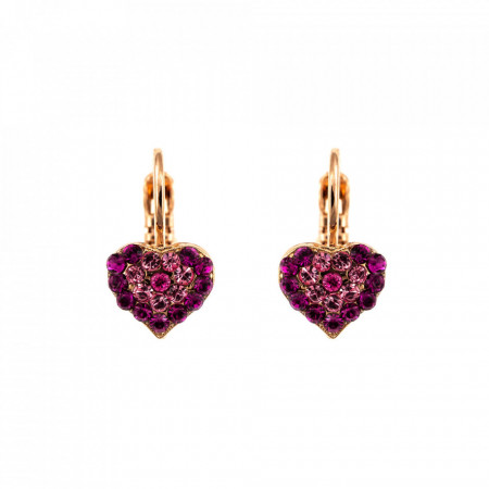 Cercei placati cu Aur roz de 24K, cu cristale Swarovski, Happy Days | 1322/5-5022RG6-Multicolor-5382