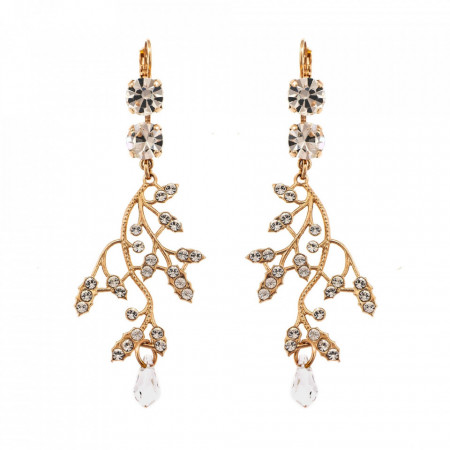 Cercei placati cu Aur roz de 24K, cu cristale Swarovski, On a Clear Day | 1155/1-001001RG6-Transparent-5322