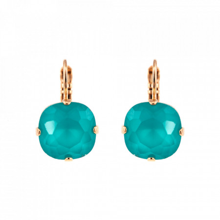 Cercei placati cu Aur roz de 24K, cu cristale Swarovski, Sapphire Sky | 1326/4-029RG6-Verde-5402