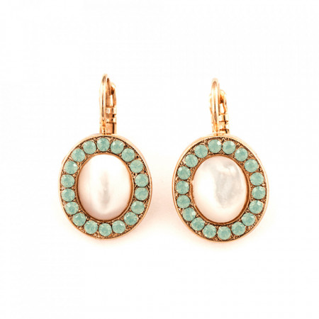 Cercei placati cu Aur roz de 24K, cu cristale Swarovski, Summer Palace | 1130-1042RG6-Multicolor-1992