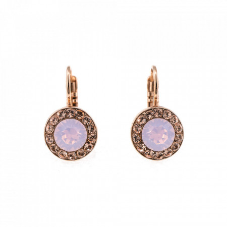 Cercei placati cu Aur roz de 24K, cu cristale Swarovski, Tiara Day | 1129-2333RG6-Multicolor-1982