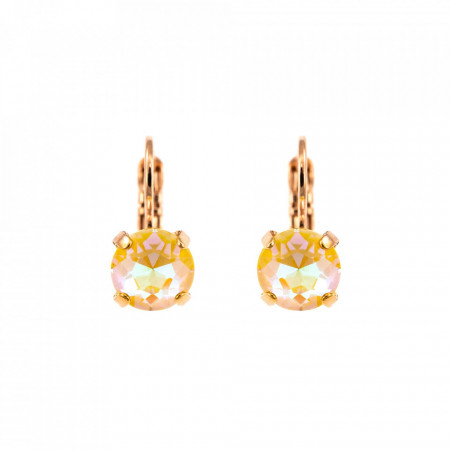 Cercei placati cu Aur roz de 24K, cu cristale Swarovski, Yellow Brick Road | 1440-141RG6-Galben-5762