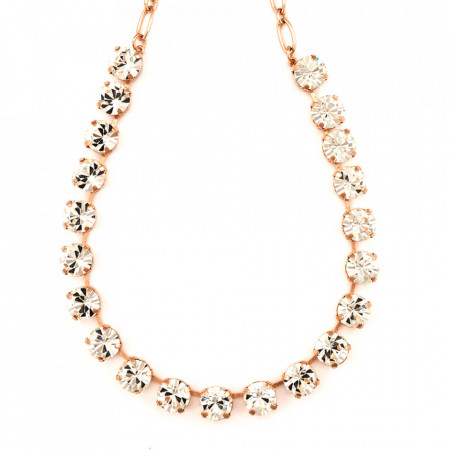 Colier placat cu Aur roz de 24K, cu cristale Swarovski, On a Clear Day | 3474-001001RG-Transparent-6252