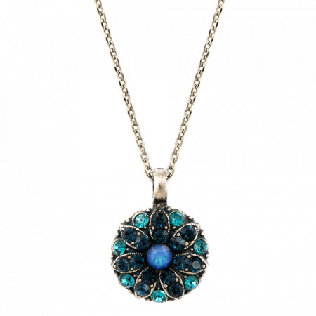 Pandantiv cu lant placat cu Argint 925, cu cristale Swarovski, Guardian Angel | 5212-207SP-Albastru-6812