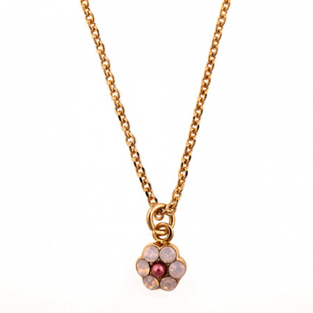 Pandantiv cu lant placat cu Aur roz de 24K, cu cristale Swarovski, Antigua | 5166/10-223-1RG-Multicolor-8962