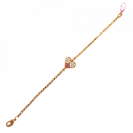 Bratara placata cu Aur roz de 24K, cu cristale Swarovski, Antigua | 4322/2-223-1RG-Roz-1103