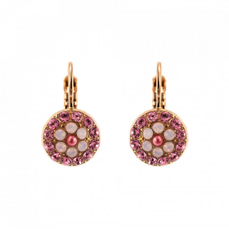 Cercei placati cu Aur roz de 24K, cu cristale Swarovski, Antigua | 1416-223-1RG6-Roz-5623
