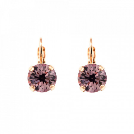 Cercei placati cu Aur roz de 24K, cu cristale Swarovski, Lavender | 1440-212RG6-Multicolor-3963