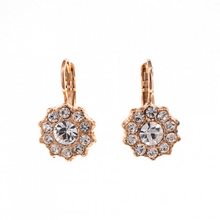 Cercei placati cu Aur roz de 24K, cu cristale Swarovski, On a Clear Day | 1157-001001RG6-Transparent-5333
