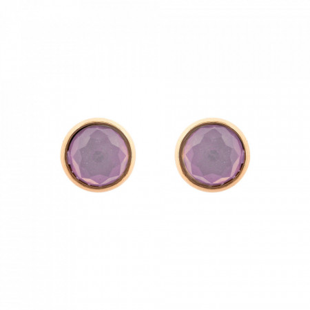 Cercei placati cu Aur roz de 24K, cu cristale Swarovski, Purple Rain | 1110-M82RG2-Mov-1943