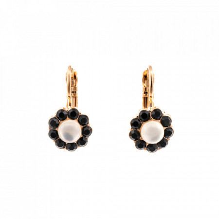 Cercei placati cu Aur roz de 24K, cu cristale Swarovski, St. Martin - Caribbean Life | 1379-M87-3RG6-Multicolor-5513