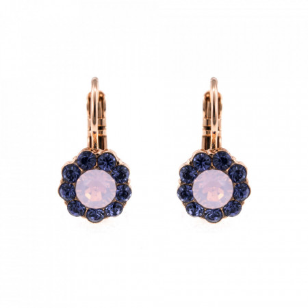 Cercei placati cu Aur roz de 24K, cu cristale Swarovski, California Dreaming | 1379-1067RG6-Multicolor-5483