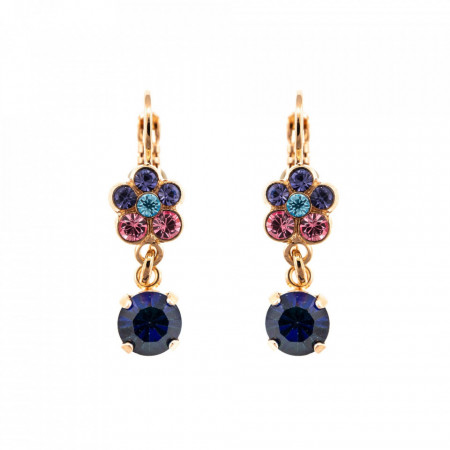 Cercei placati cu Aur roz de 24K, cu cristale Swarovski, Cotton Candy - The Sweet Life | 1152/3-144RG6-Multicolor-5303