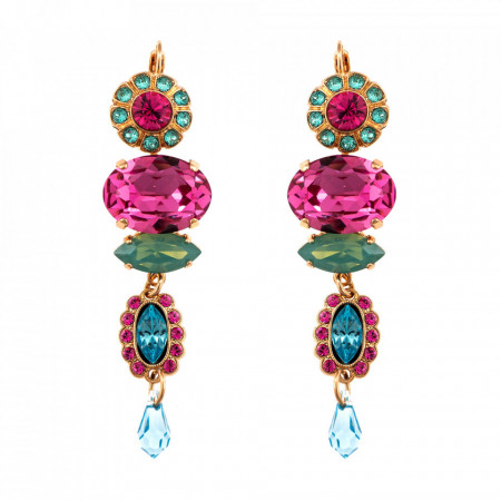 Cercei placati cu Aur roz de 24K, cu cristale Swarovski, Memories of Montmartre | 1076-1146RG6