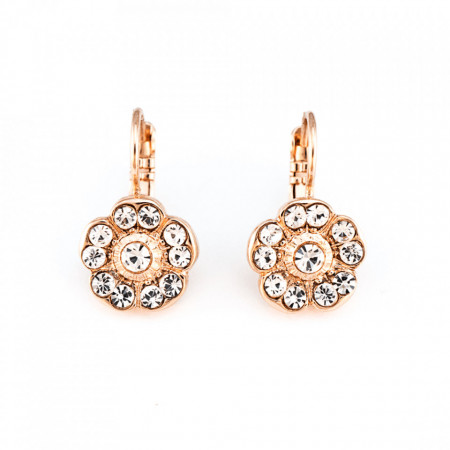 Cercei placati cu Aur roz de 24K, cu cristale Swarovski, On a Clear Day | 1220-001001RG6-Transparent-5553