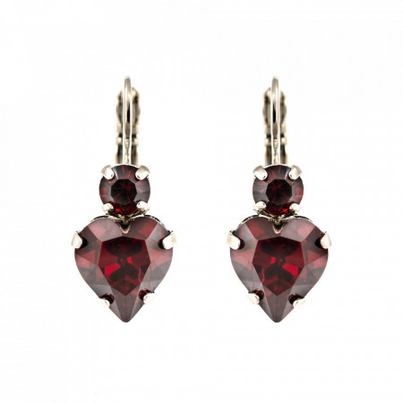 Cercei placati cu rodiu, cu cristale Swarovski, Lady In Red | 1100/3-208208RO6-Rosu-1923