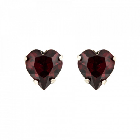 Cercei placati cu rodiu, cu cristale Swarovski, Lady In Red | 1100/2-208RO2-Rosu-1903