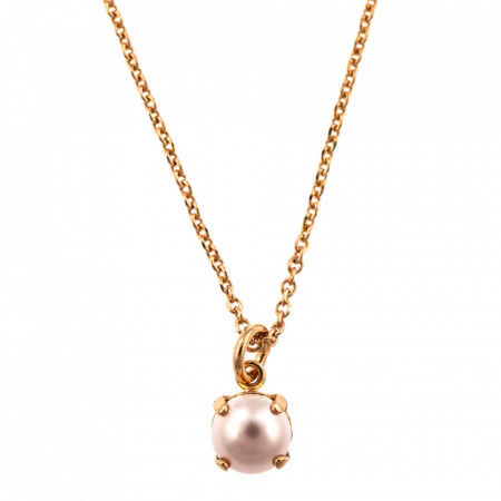 Pandantiv cu lant placat cu Aur roz de 24K, cu cristale Swarovski, Antigua | 5440-12132RG-Roz-8943