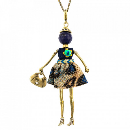 Bambola in Stile Nairobi Glitterata-Blue-Albastru-804