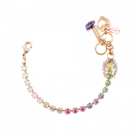 Bratara placata cu Aur roz de 24K, cu cristale Swarovski, California Dreaming | 4259/1-1063RG-Multicolor-1094