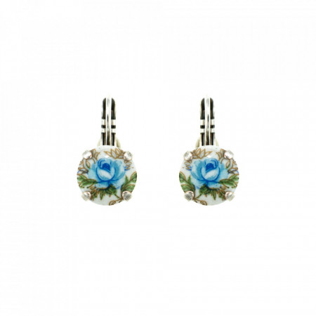 Cercei placati cu Argint 925, cu cristale Swarovski, Spring Flowers | 1445-01231SP6-Albastru-6004